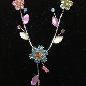 Flower Necklace And Earrings set
